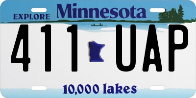 MN license plate 411UAP