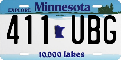 MN license plate 411UBG