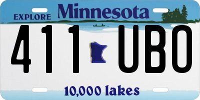 MN license plate 411UBO