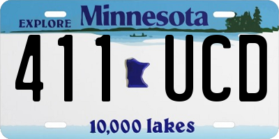 MN license plate 411UCD