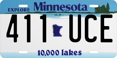 MN license plate 411UCE