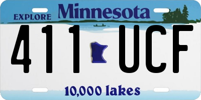 MN license plate 411UCF