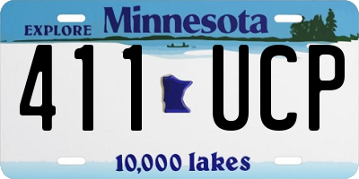 MN license plate 411UCP