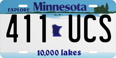 MN license plate 411UCS
