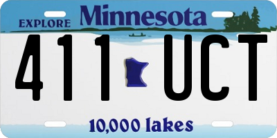 MN license plate 411UCT