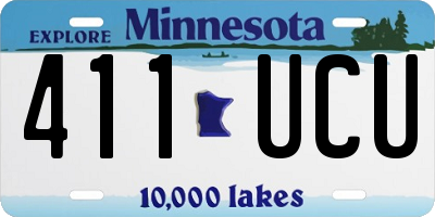 MN license plate 411UCU