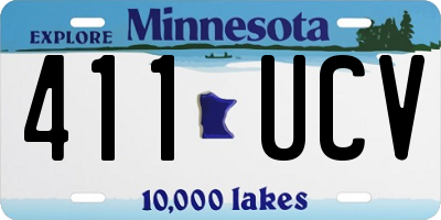 MN license plate 411UCV