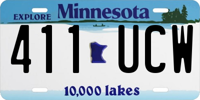 MN license plate 411UCW