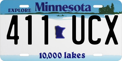 MN license plate 411UCX