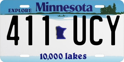 MN license plate 411UCY