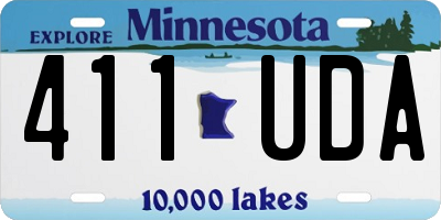 MN license plate 411UDA