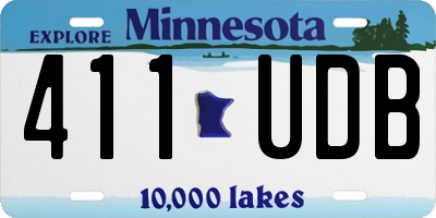 MN license plate 411UDB