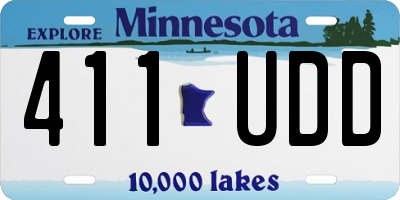 MN license plate 411UDD