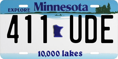 MN license plate 411UDE