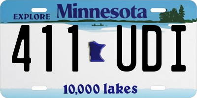 MN license plate 411UDI