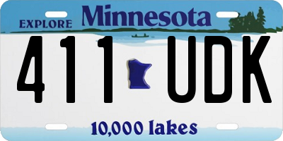 MN license plate 411UDK