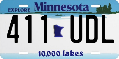 MN license plate 411UDL