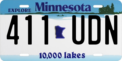 MN license plate 411UDN