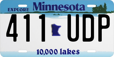 MN license plate 411UDP