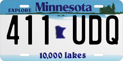 MN license plate 411UDQ