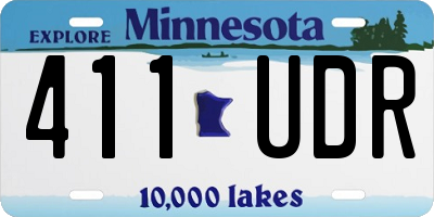 MN license plate 411UDR