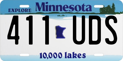 MN license plate 411UDS