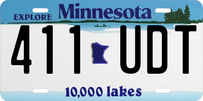 MN license plate 411UDT