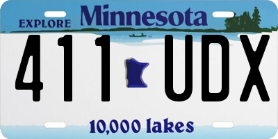 MN license plate 411UDX