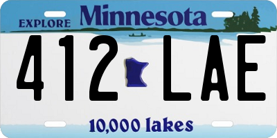 MN license plate 412LAE