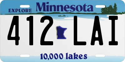 MN license plate 412LAI