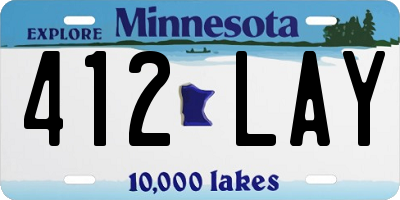 MN license plate 412LAY