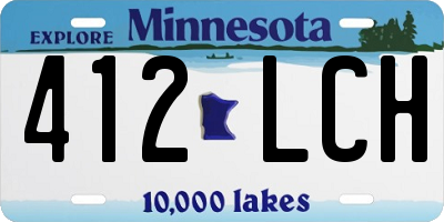 MN license plate 412LCH