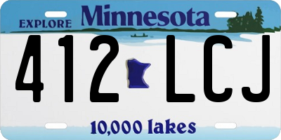 MN license plate 412LCJ