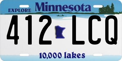 MN license plate 412LCQ