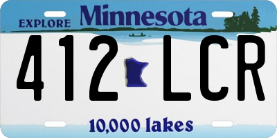 MN license plate 412LCR