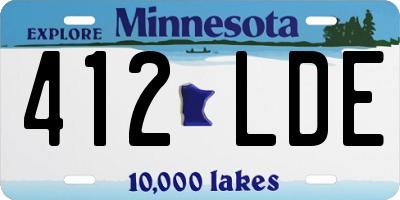 MN license plate 412LDE