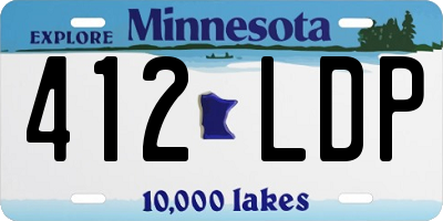 MN license plate 412LDP