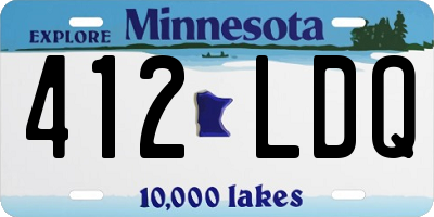 MN license plate 412LDQ