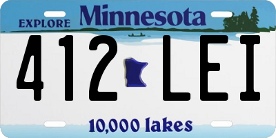 MN license plate 412LEI