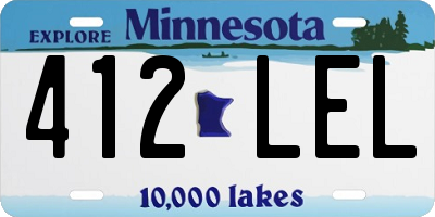 MN license plate 412LEL