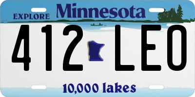 MN license plate 412LEO