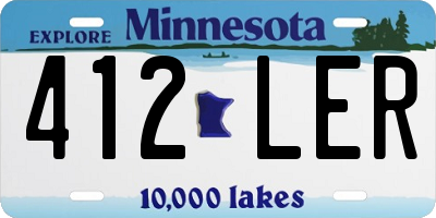 MN license plate 412LER