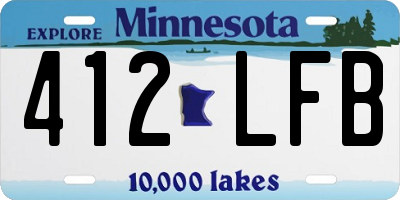 MN license plate 412LFB