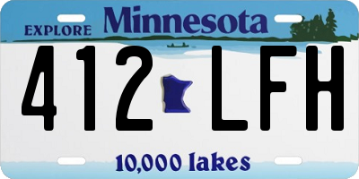 MN license plate 412LFH