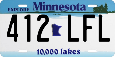 MN license plate 412LFL