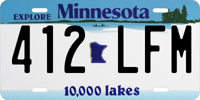 MN license plate 412LFM