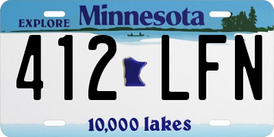 MN license plate 412LFN