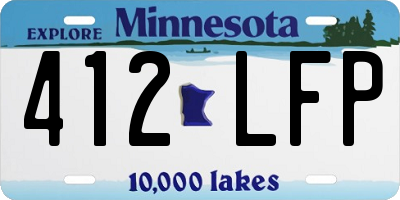 MN license plate 412LFP