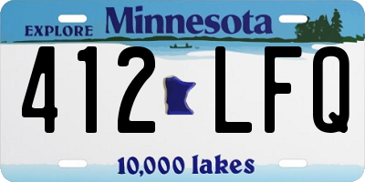 MN license plate 412LFQ