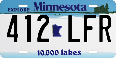 MN license plate 412LFR